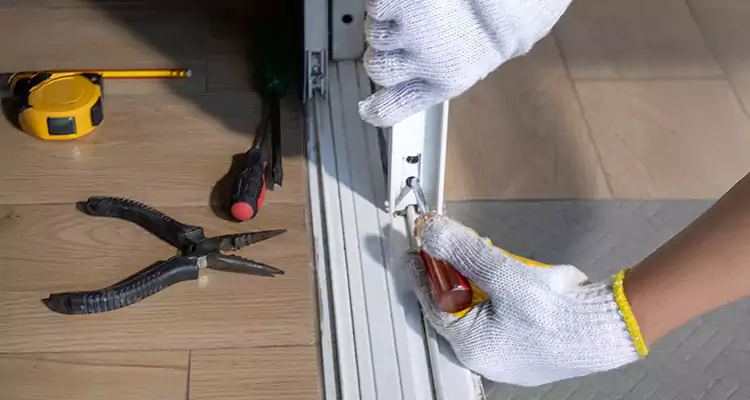 Backyard Sliding Door Track Repair in Mountain View, CA